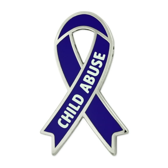 PinMart's Child Abuse Blue Awareness Ribbon Enamel Lapel Pin