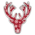 thumbnail image 1 of PinMart's Christmas Deer Head Antlers Holiday Lapel Pin Brooch, 1 of 3