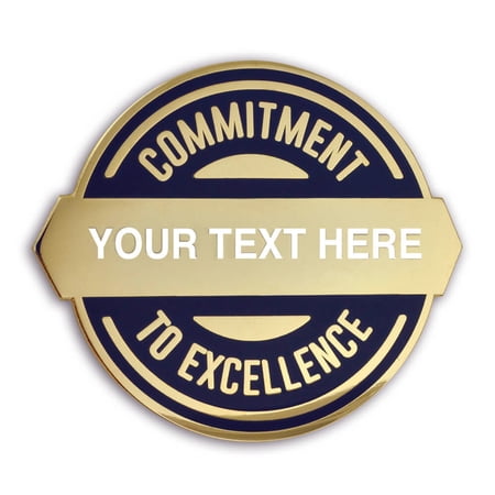 PinMart's Commitment To Excellence Employee Recognition Engravable Lapel Pin