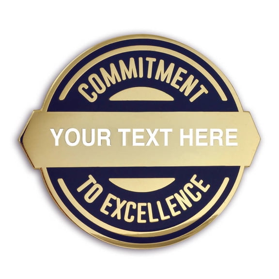 PinMart's Commitment To Excellence Employee Recognition Engravable Lapel Pin