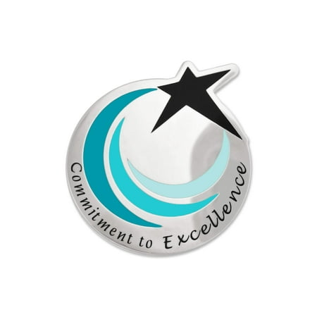 PinMart's Commitment To Excellence Recognition Service Star Lapel Pin