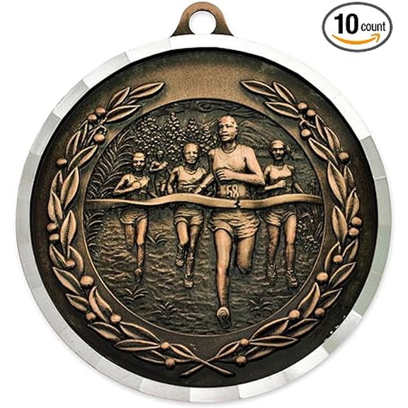 PinMart's Cross Country Award Sports Bulk Medal - Gold, Silver and Bronze!