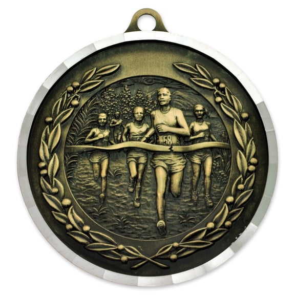 PinMart's Cross Country Diamond Cut Medal - Engravable