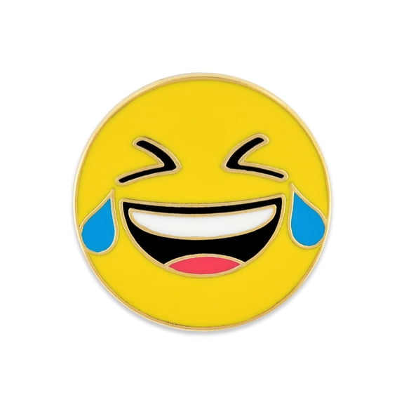 PinMart's Crying Laughing Hysterical LMAO Face Enamel Lapel Pin