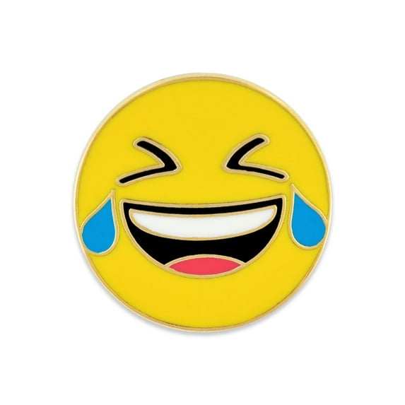 PinMart's Crying Laughing Hysterical LMAO Face Enamel Lapel Pin