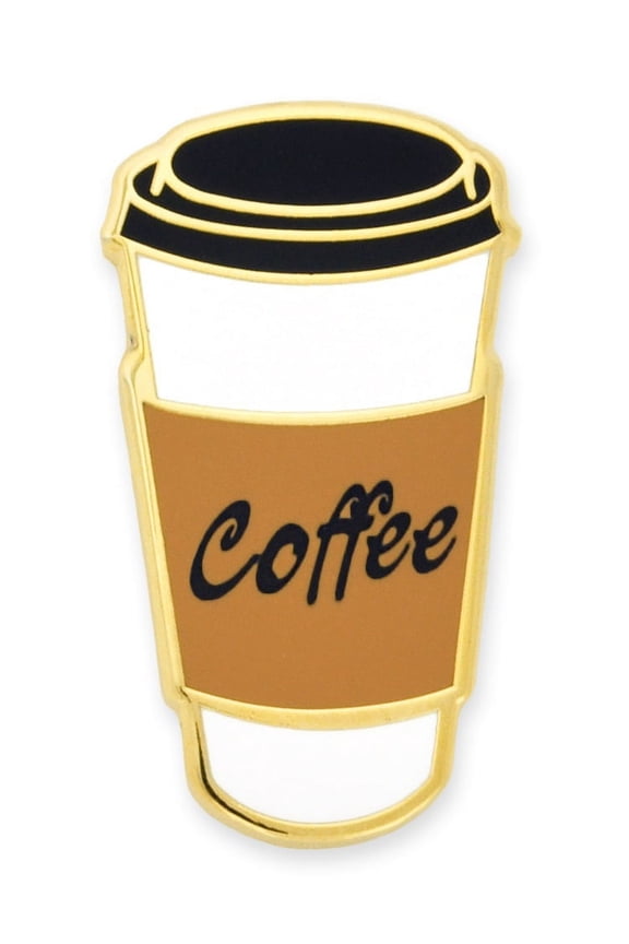 's Cute Coffee To-Go Cup Trendy Enamel Lapel Pin