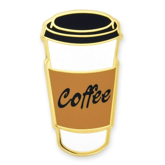 PinMart's Cute Coffee To-Go Cup Trendy Enamel Lapel Pin