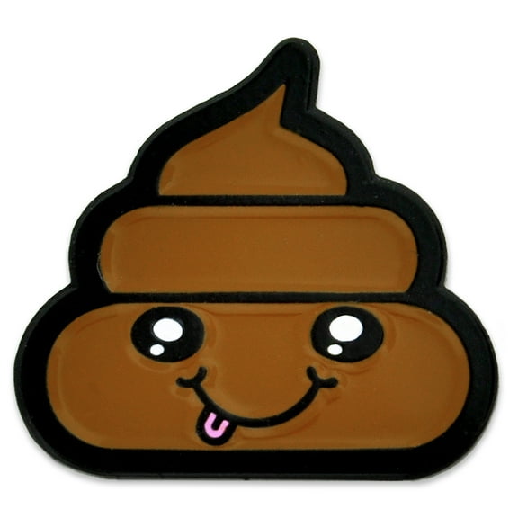 PinMart's Cute Poop Face Enamel Lapel Pin