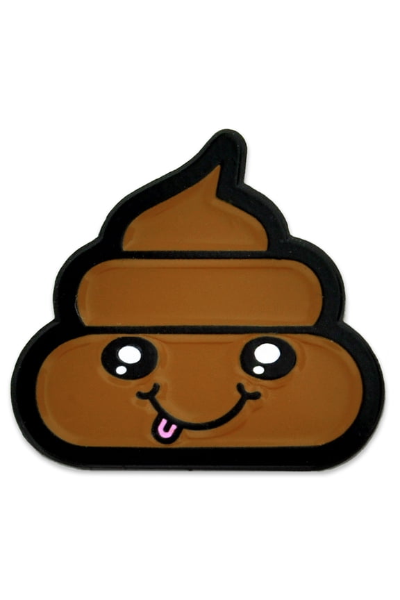 's Cute Poop Face Enamel Lapel Pin