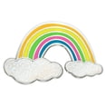 thumbnail image 1 of PinMart's Cute Rainbow and Clouds Trendy Enamel Lapel Pin, 1 of 3