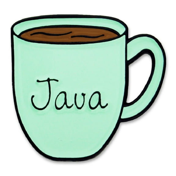 PinMart's Cute Teal Java Coffee Mug Trendy Enamel Lapel Pin