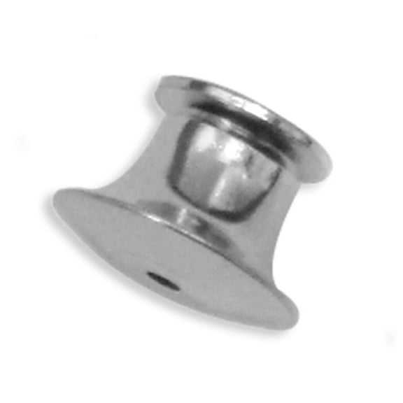 PinMart's Deluxe Silver Plated Replacement Locking Back Lapel Pin Keeper