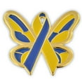 thumbnail image 1 of PinMart's Down Syndrome Awareness Ribbon Butterfly Enamel Lapel Pin, 1 of 3