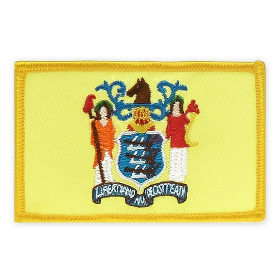PinMart's Embroidered US State Flag Patch- New Jersey Flag