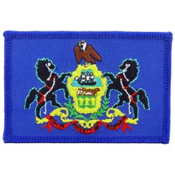 PinMart's Embroidered US State Flag Patch- Pennsylvania Flag