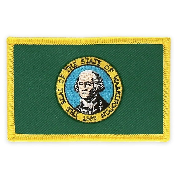 PinMart's Embroidered US State Flag Patch- Washington Flag