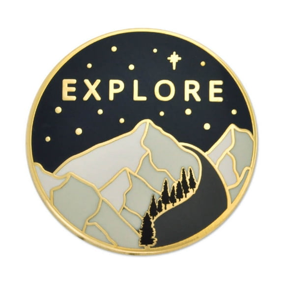 PinMart's Explore The Outdoors Adventure Hiking Lover Enamel Lapel Pin