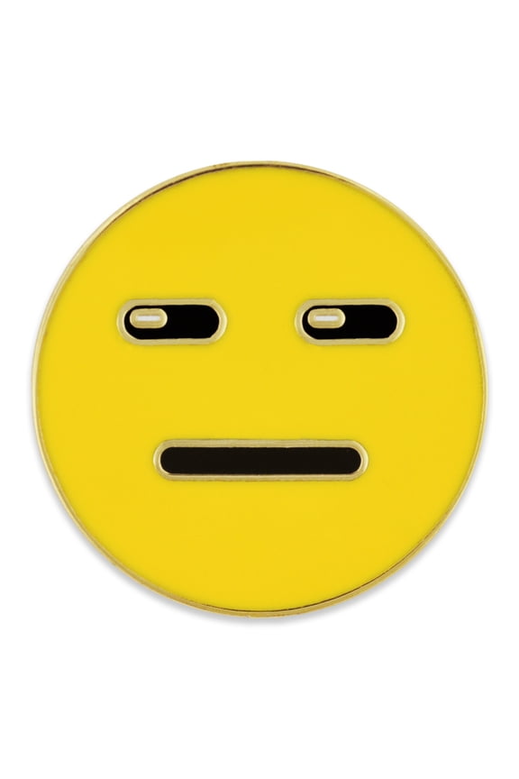 's Expressionless Not Interested Face Enamel Lapel Pin