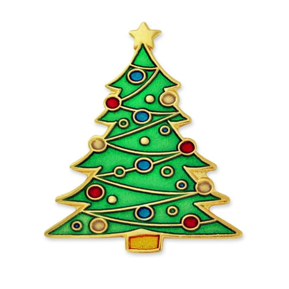 PinMart's Festive Christmas Tree Holiday Enamel Lapel Pin