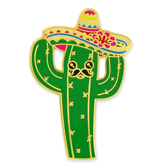 PinMart Fiesta Cactus Lapel Pin, 25 Pack
