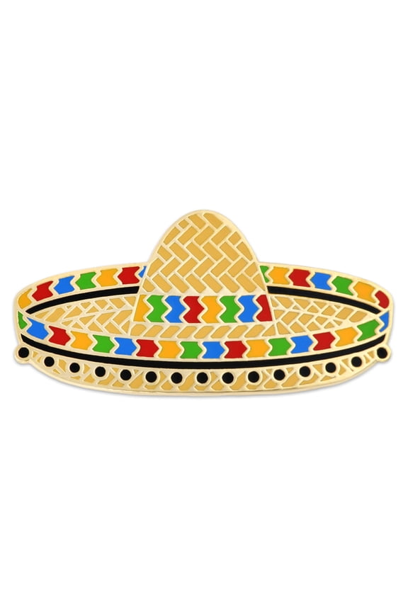 's Fiesta Sombrero Hat Cinco De Mayo Mexican Spanish Celebration Pin