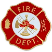 PinMart's Fire Department Firefighter Badge Enamel Lapel Pin