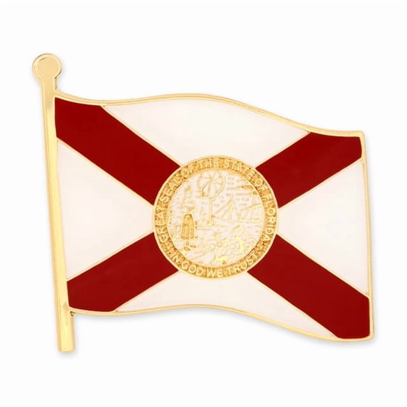 PinMart's Florida US State Flag FL Enamel Lapel Pin