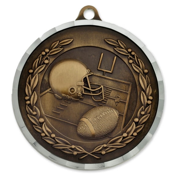 PinMart's Football Award Sports Bulk Medal - Gold, Silver and Bronze!