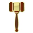thumbnail image 1 of PinMart's Gavel Mallet Enamel Lapel Pin Judge Lawyer Student Auctioneer Gift, 1 of 3