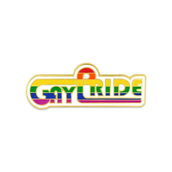 PinMart's Gay Pride Rainbow LGBTQ  Retro Enamel Lapel Pin Jewelry