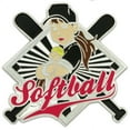 thumbnail image 1 of PinMart's Girls Softball Player Trading Pin Sports Lapel Pin, 1 of 3