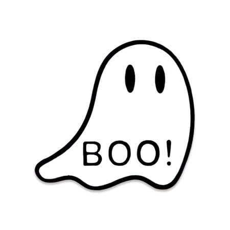 PinMart's Glow In The Dark Ghost Halloween Boo Spooky Enamel Lapel Pin