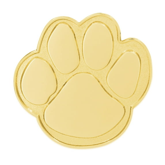 PinMart Gold Animal Paw Print School Mascot Lapel Pin