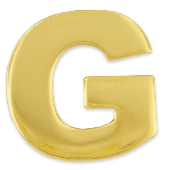 PinMart's Gold Plated Alphabet Letter G Lapel Pin