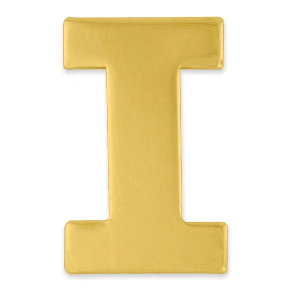PinMart's Gold Plated Alphabet Letter I Lapel Pin