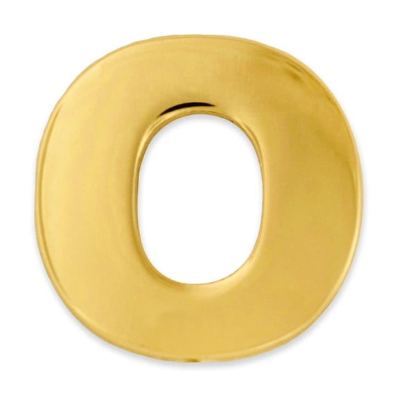 PinMart's Gold Plated Alphabet Letter O Lapel Pin