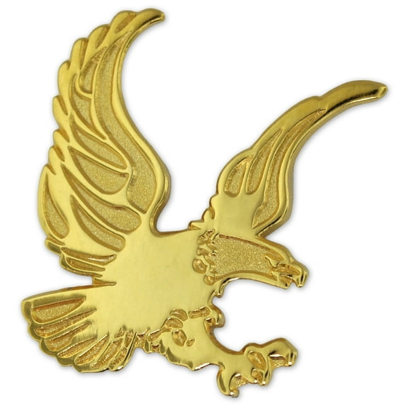 PinMart's Gold Plated Falcons Mascot Chenille Sports Lapel Pin