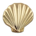 thumbnail image 1 of PinMart's Gold Plated Sea Shell Ocean Animal Lapel Pin, 1 of 5