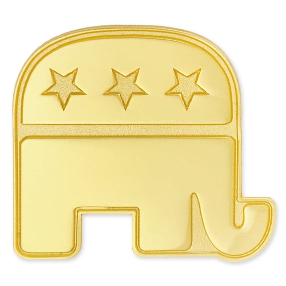 PinMart's Gold Republican Elephant Pin