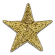 PinMarts Gold Star Embroidered Applique Sticker - 50 PACK