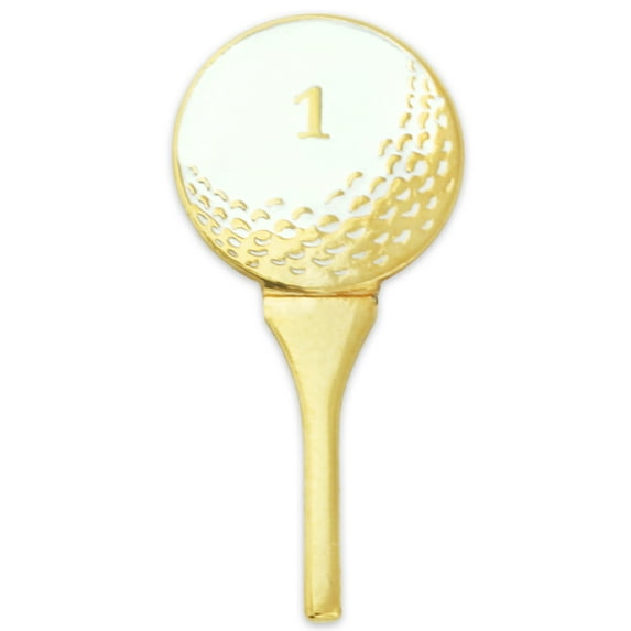 PinMart's Golf Ball and Tee Golfing Enamel Lapel Pin - Unisex Lapel Pin for Adults and Teens