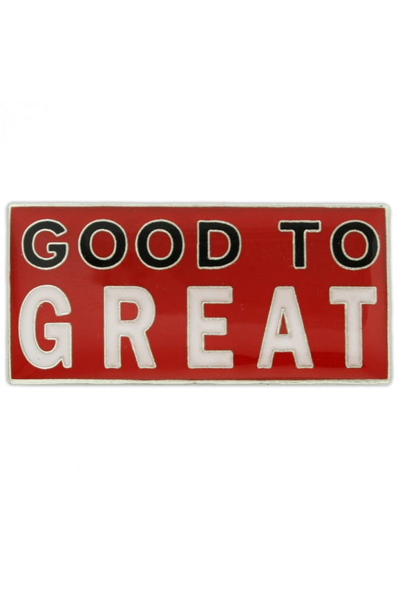 's Good to Great Customer Service Motivation Enamel Lapel Pin