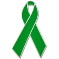 thumbnail image 1 of PinMart's Green Awareness Ribbon Enamel Lapel Pin, 1 of 3