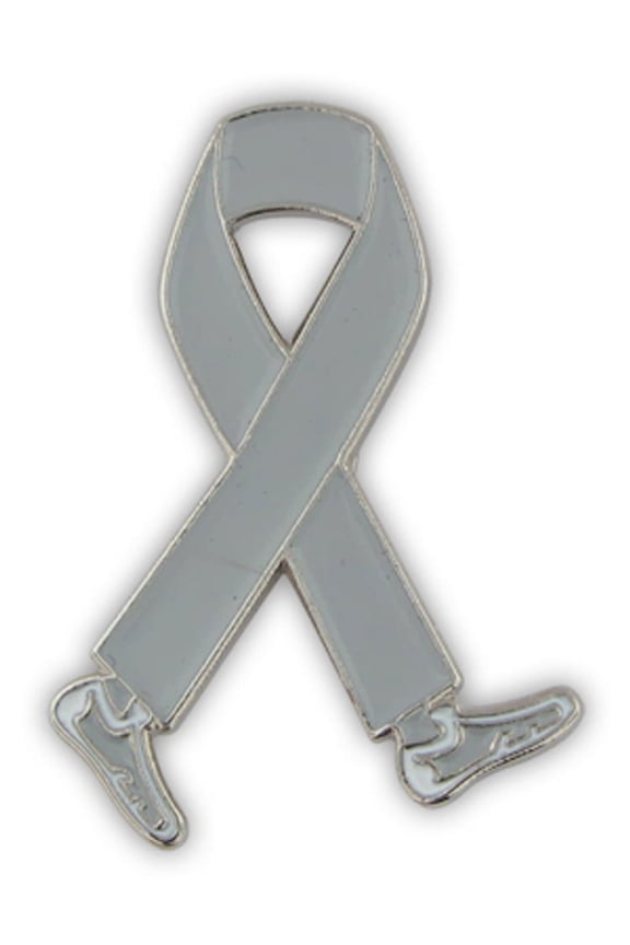 's Grey Awareness Ribbon Walk Fundraiser Enamel Lapel Enamel Lapel Pin