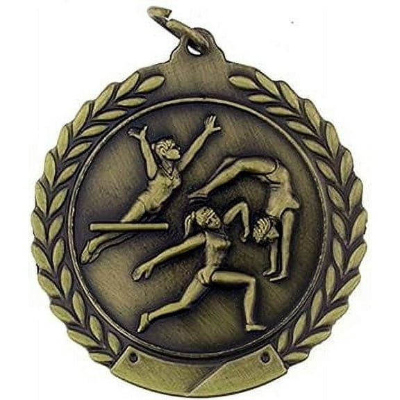 PinMart's Gymnastics Award Single and Bulk Medals - Unisex Award Medals for Adults and Teens