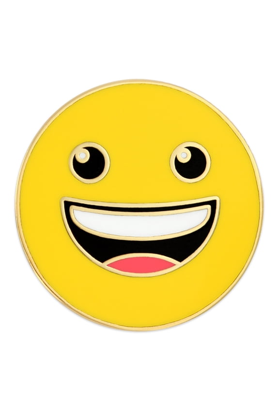 's Happy Face Grinning Smiling Enamel Lapel Pin
