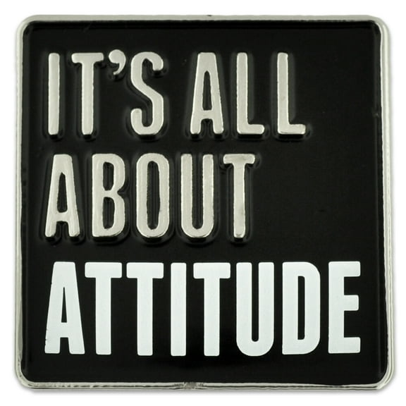 PinMart's It's All About Attitude Customer Service Motivation Enamel Lapel Pin