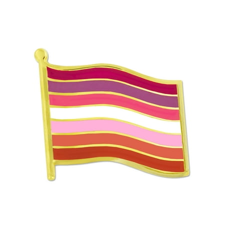 PinMart's Lesbian Flag LGBTQ Gay Pride Enamel Lapel Pin Jewelry - 1 Piece