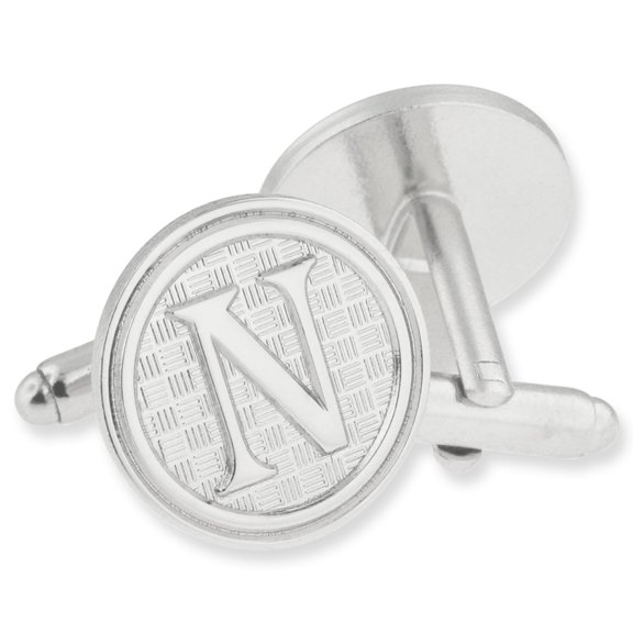 PinMart's Letter N Cufflink Set