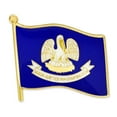 thumbnail image 1 of PinMart's Louisiana US State Flag LA Enamel Lapel Pin, 1 of 3